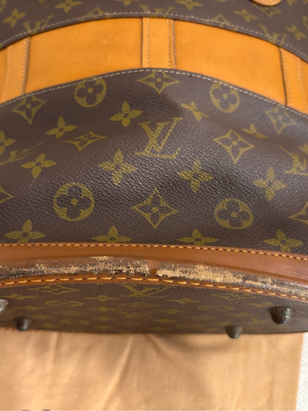 Authentic Louis Vuitton Bucket GM 1970s monogram vintage bag - Picture 8 of 14